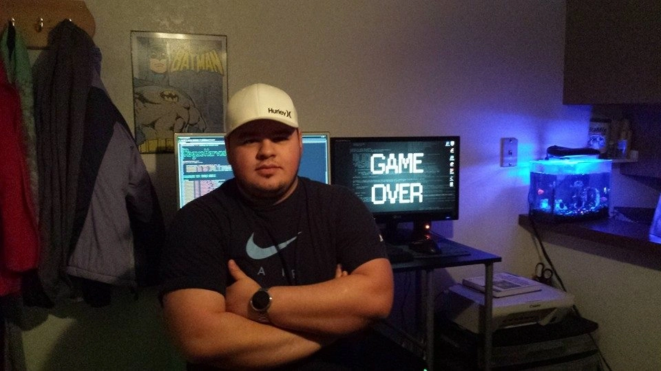 PJ at home with his games